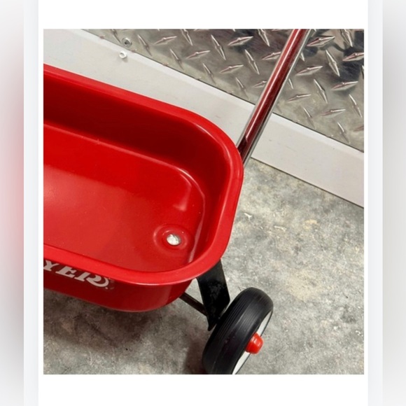 Vintage Radio Flyer Red Wagon Metal Miniature 12.5" x 7.75" Bed Size MINT - Picture 5 of 6